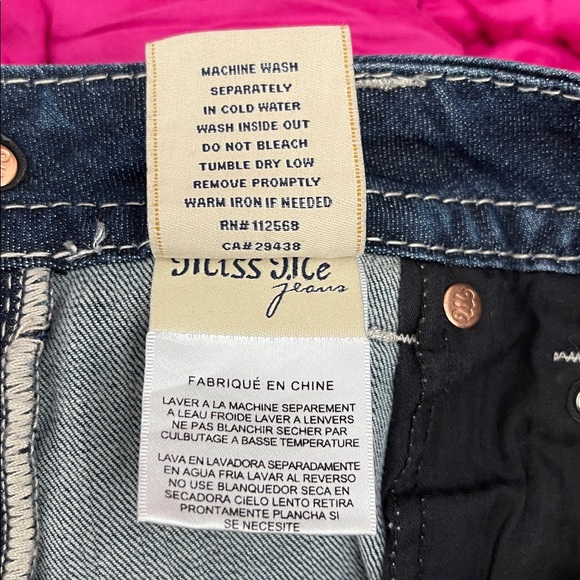 Miss Me Signature Rise Boot Cut Rhinestone Stretch Denim Jeans Size 27 - Picture 13 of 13